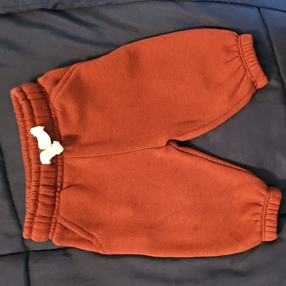 Kids Rust Jogger Sweatpants With Real Drawstring